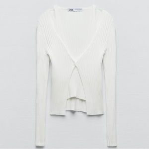 Zara ribbed knit top, size S.